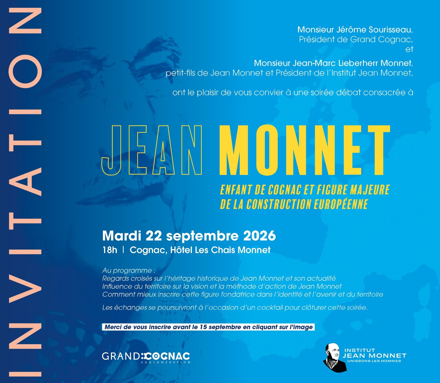 Jean Monnet, enfant de Cognac : une soirée autour de son héritage et de son actualité